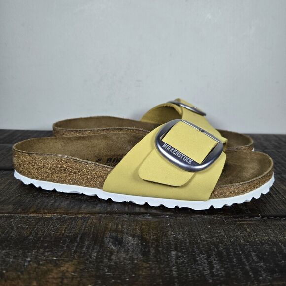 Birkenstock Shoes - Birkenstock Madrid Big Buckle Womens Size 5 EU 36 Narrow Sandals Yellow Brown